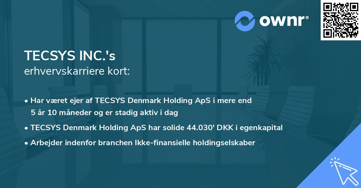 TECSYS INC.'s erhvervskarriere kort