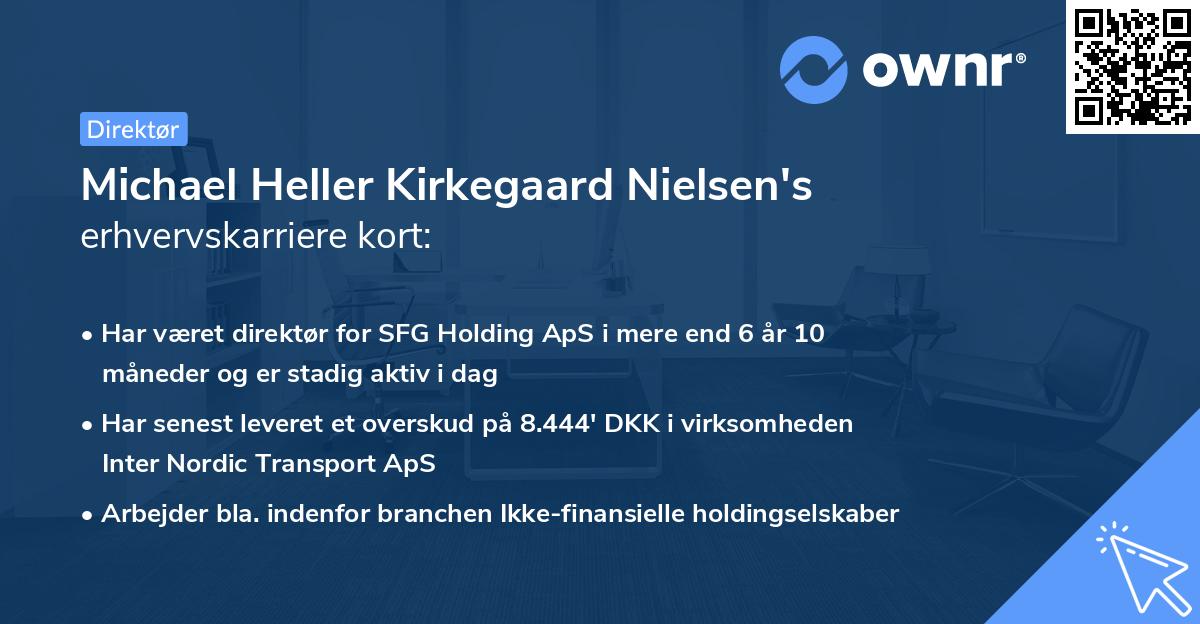 Michael Heller Kirkegaard Nielsen's erhvervskarriere kort