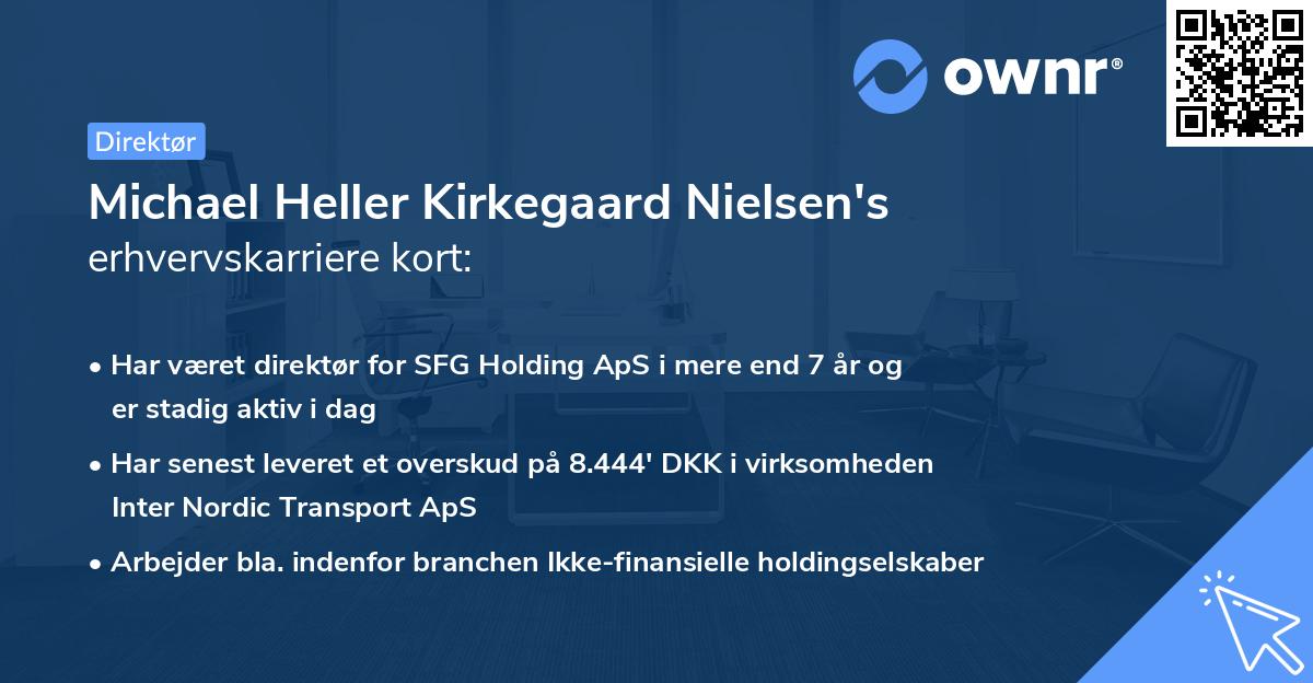 Michael Heller Kirkegaard Nielsen's erhvervskarriere kort