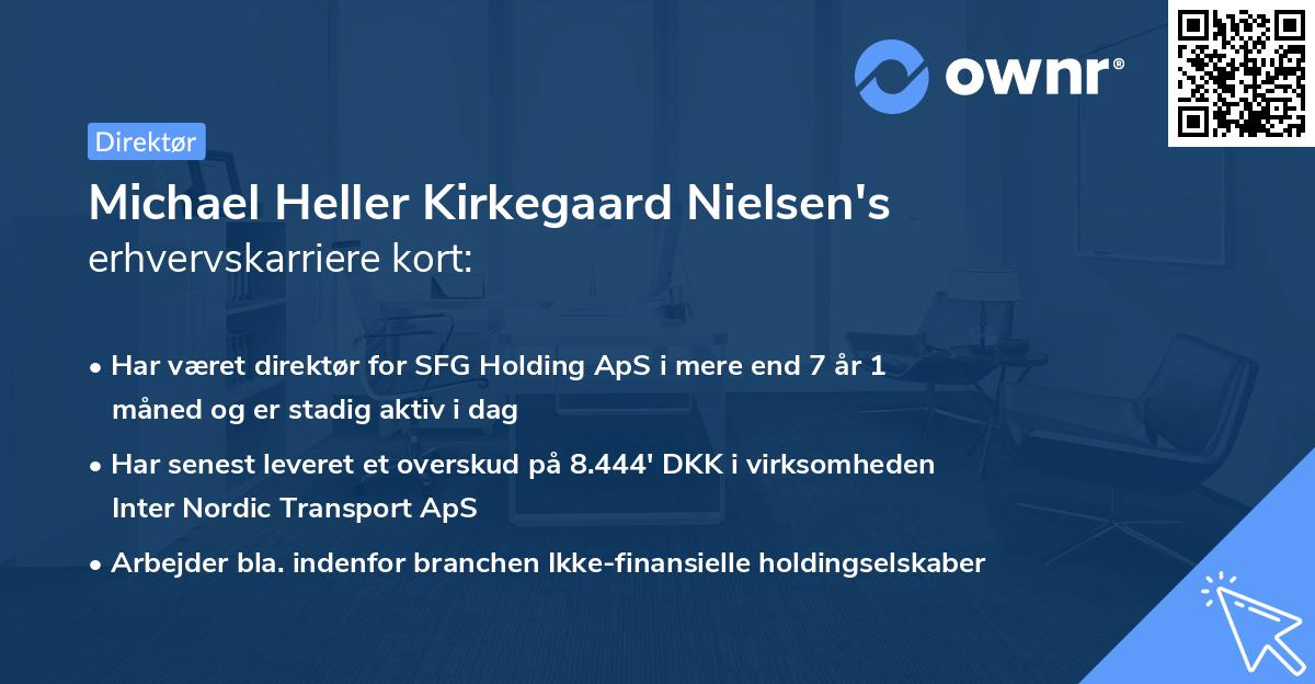 Michael Heller Kirkegaard Nielsen's erhvervskarriere kort