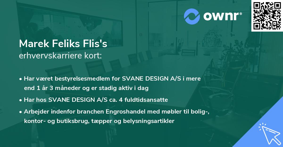 Marek Feliks Flis's erhvervskarriere kort
