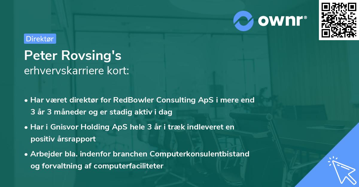 Peter Rovsing's erhvervskarriere kort