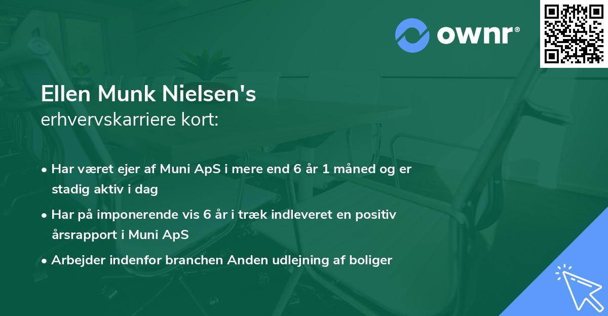 Ellen Munk Nielsen's erhvervskarriere kort