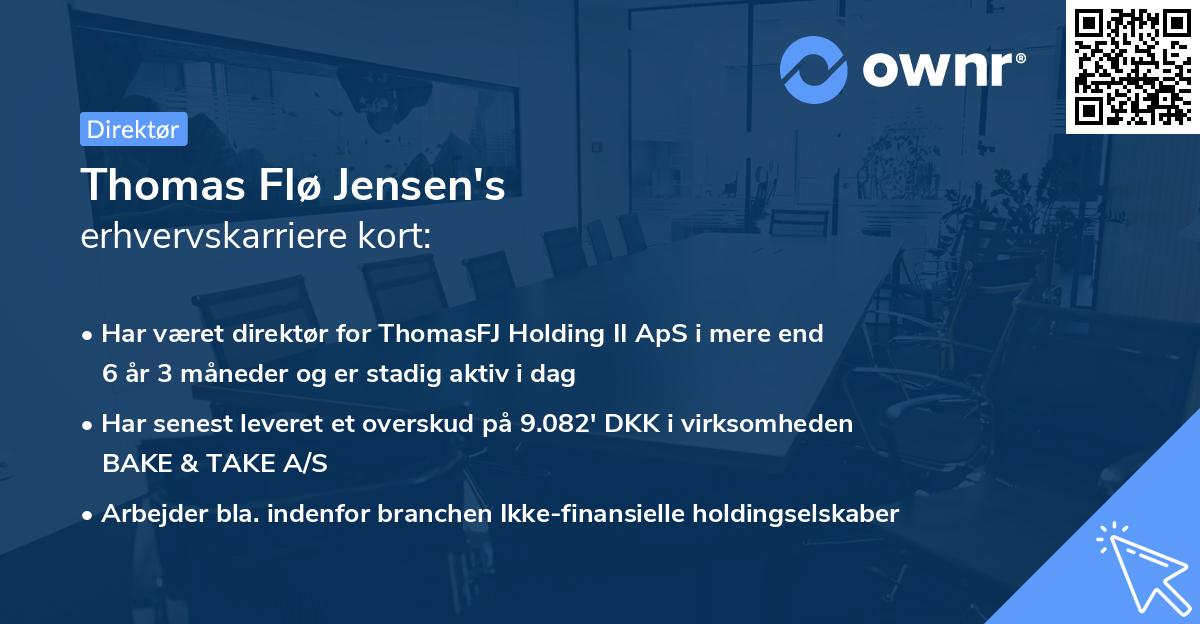 Thomas Flø Jensen's erhvervskarriere kort