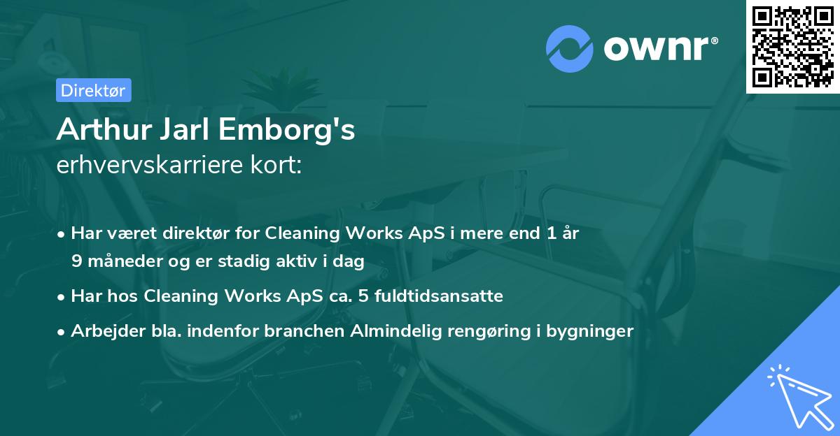 Arthur Jarl Emborg's erhvervskarriere kort