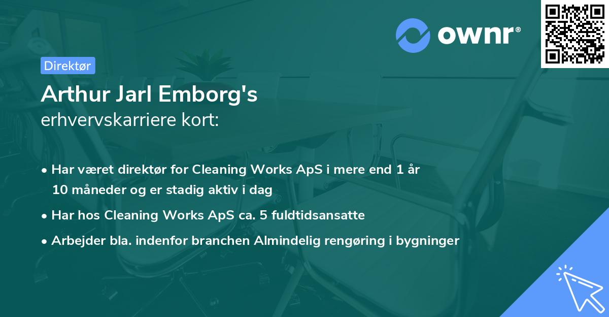 Arthur Jarl Emborg's erhvervskarriere kort