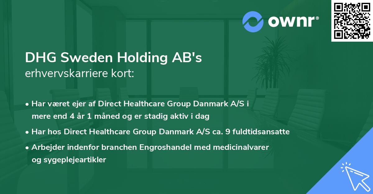 DHG Sweden Holding AB's erhvervskarriere kort