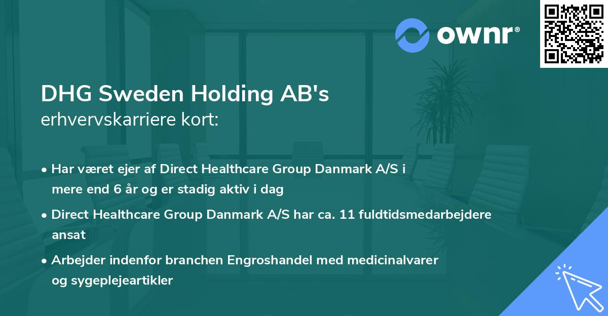 DHG Sweden Holding AB's erhvervskarriere kort