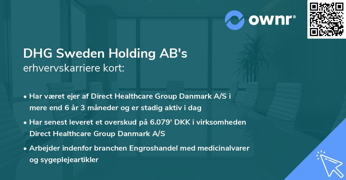 DHG Sweden Holding AB's erhvervskarriere kort