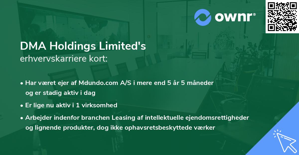 DMA Holdings Limited's erhvervskarriere kort