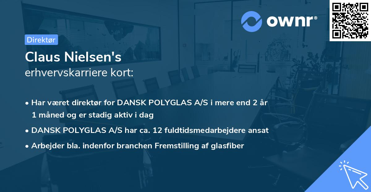 Claus Nielsen's erhvervskarriere kort
