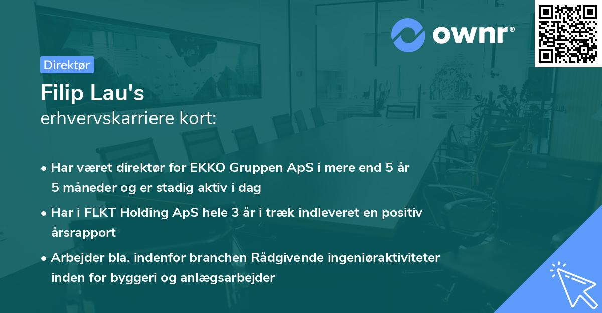Filip Lau's erhvervskarriere kort
