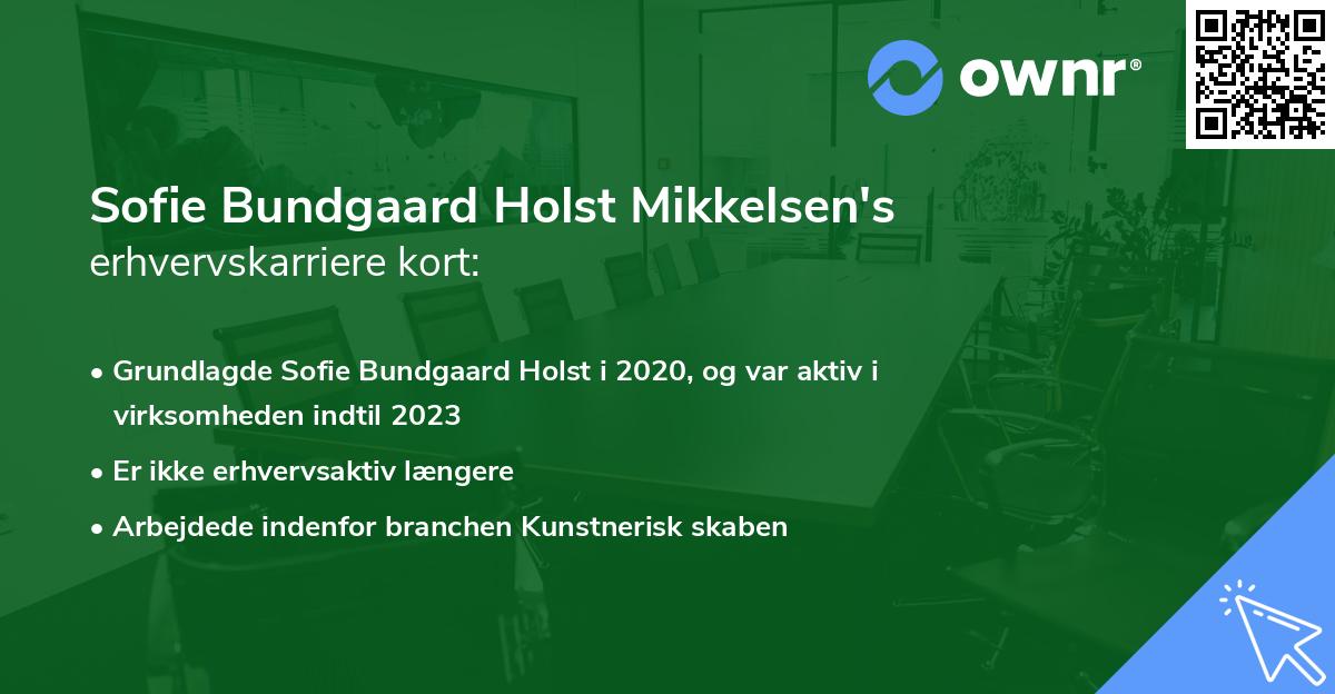 Sofie Bundgaard Holst Mikkelsen's erhvervskarriere kort