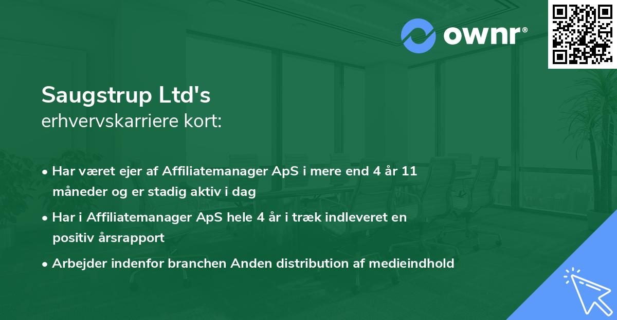 Saugstrup Ltd's erhvervskarriere kort