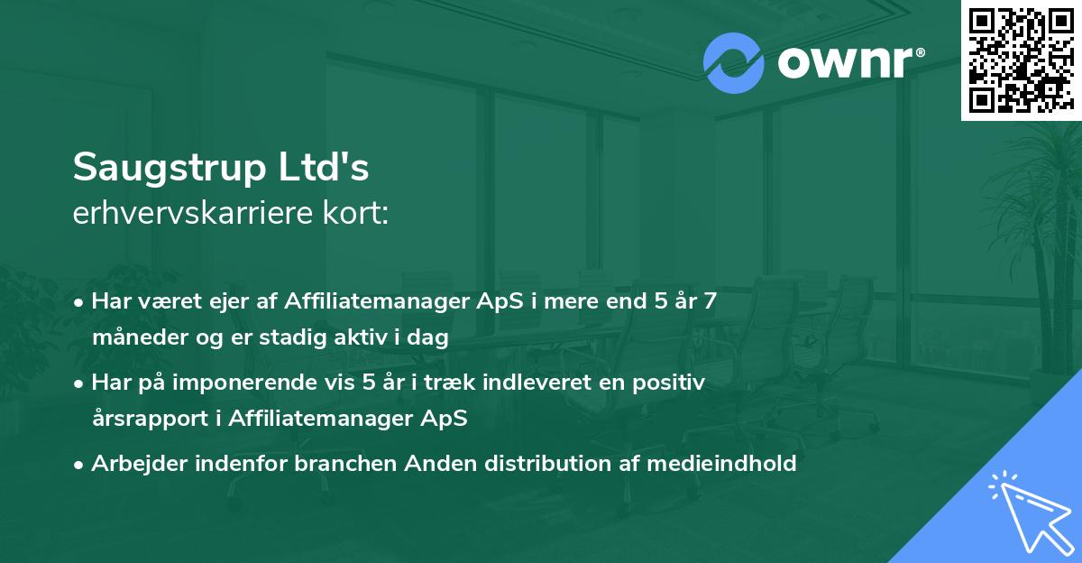 Saugstrup Ltd's erhvervskarriere kort
