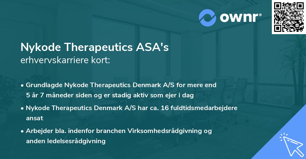 Nykode Therapeutics ASA's erhvervskarriere kort