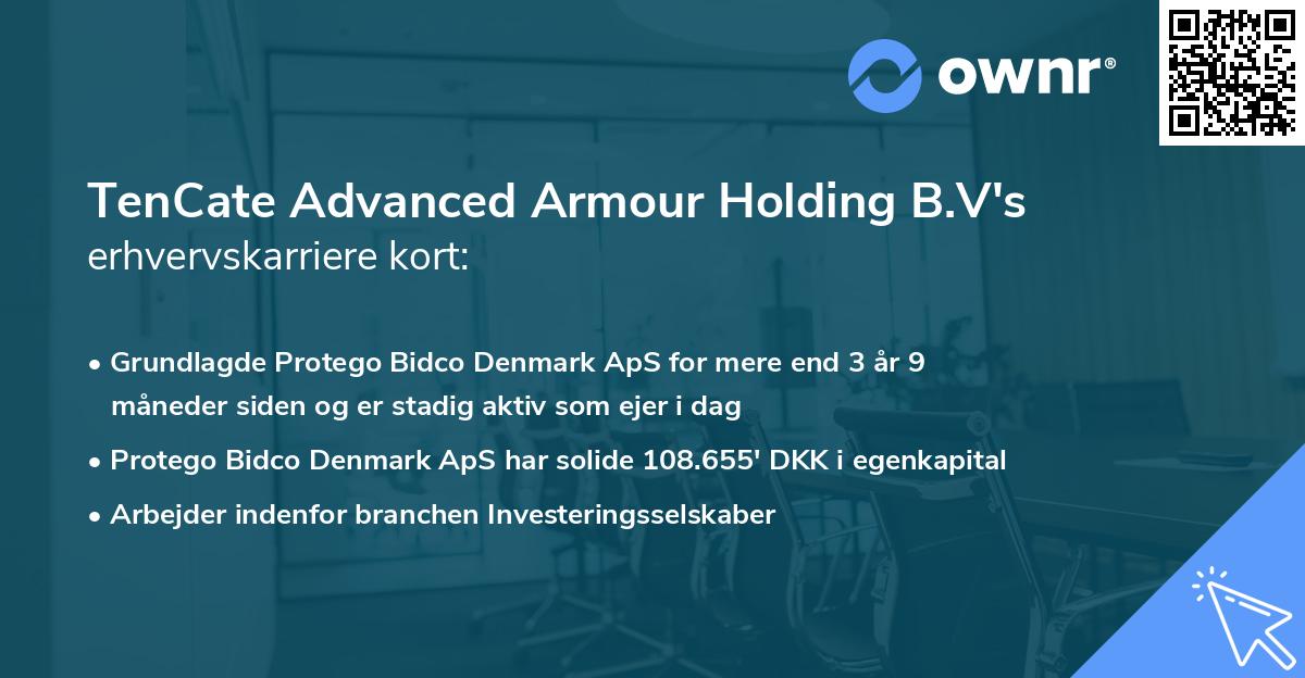 TenCate Advanced Armour Holding B.V's erhvervskarriere kort