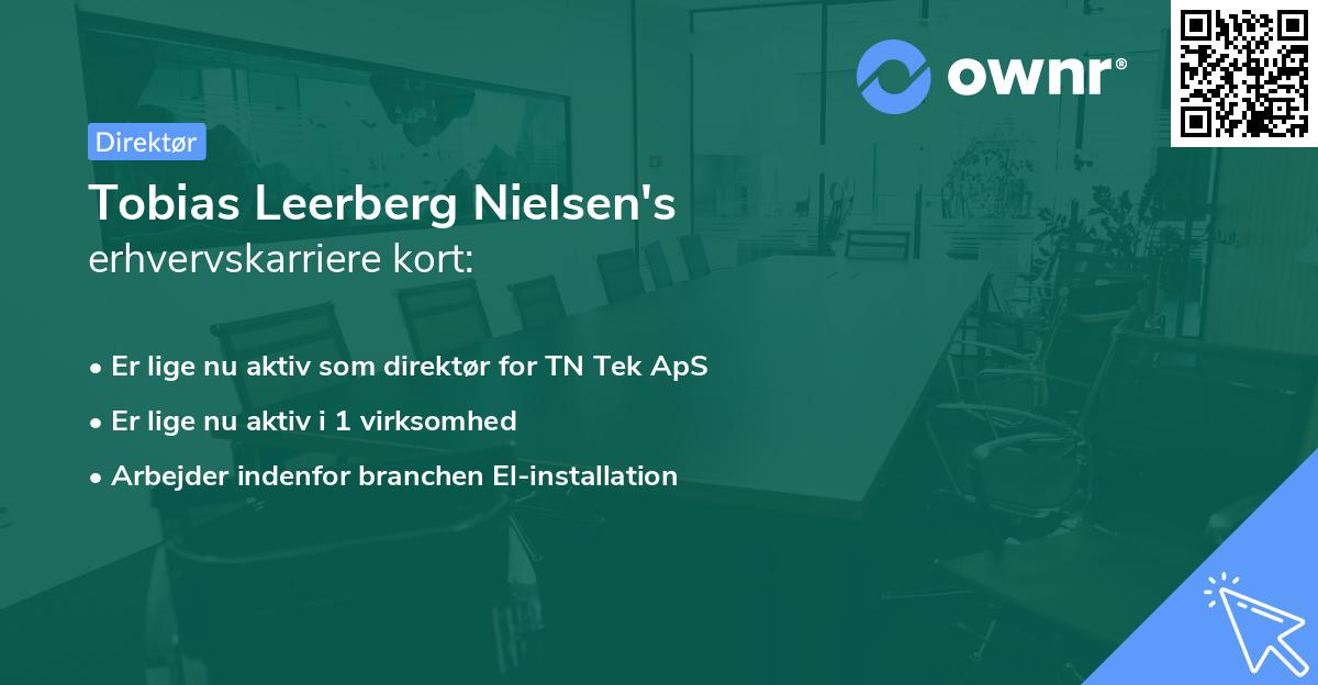 Tobias Leerberg Nielsen's erhvervskarriere kort