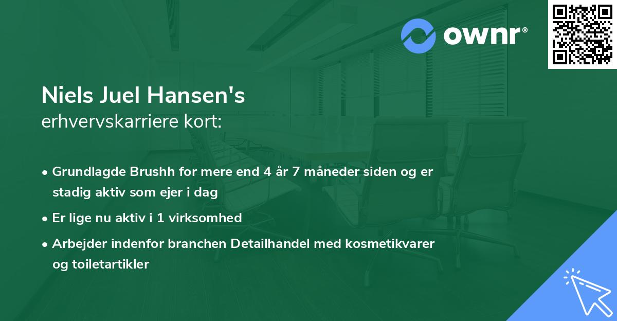Niels Juel Hansen's erhvervskarriere kort