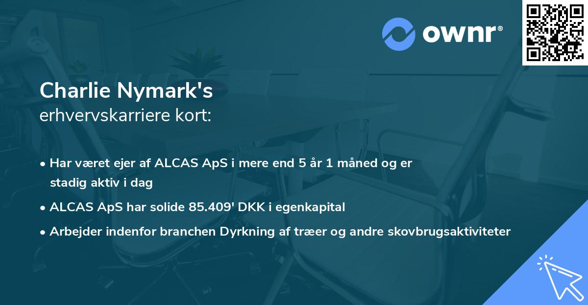 Charlie Nymark's erhvervskarriere kort