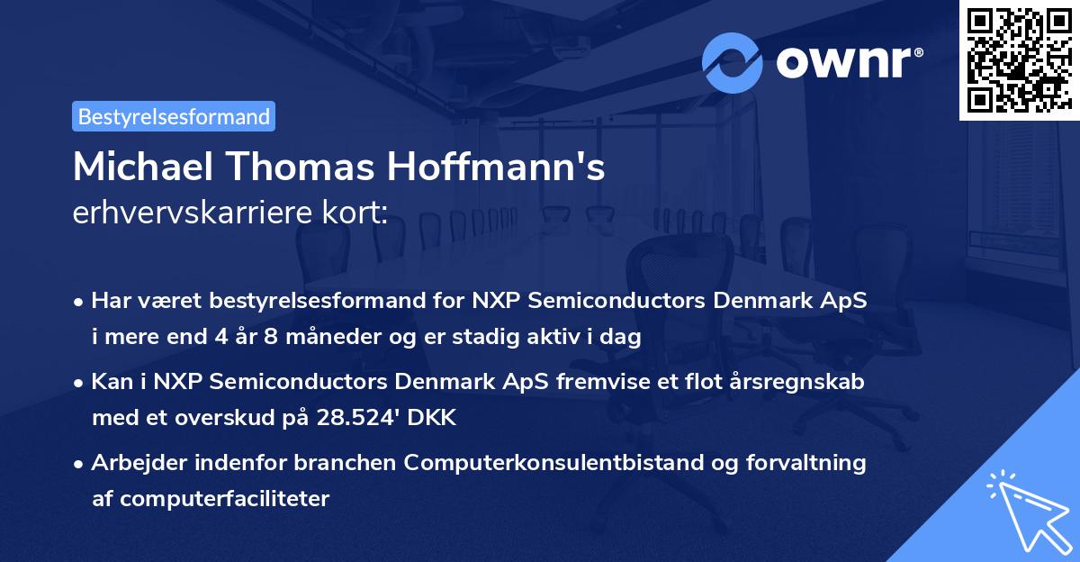 Michael Thomas Hoffmann's erhvervskarriere kort