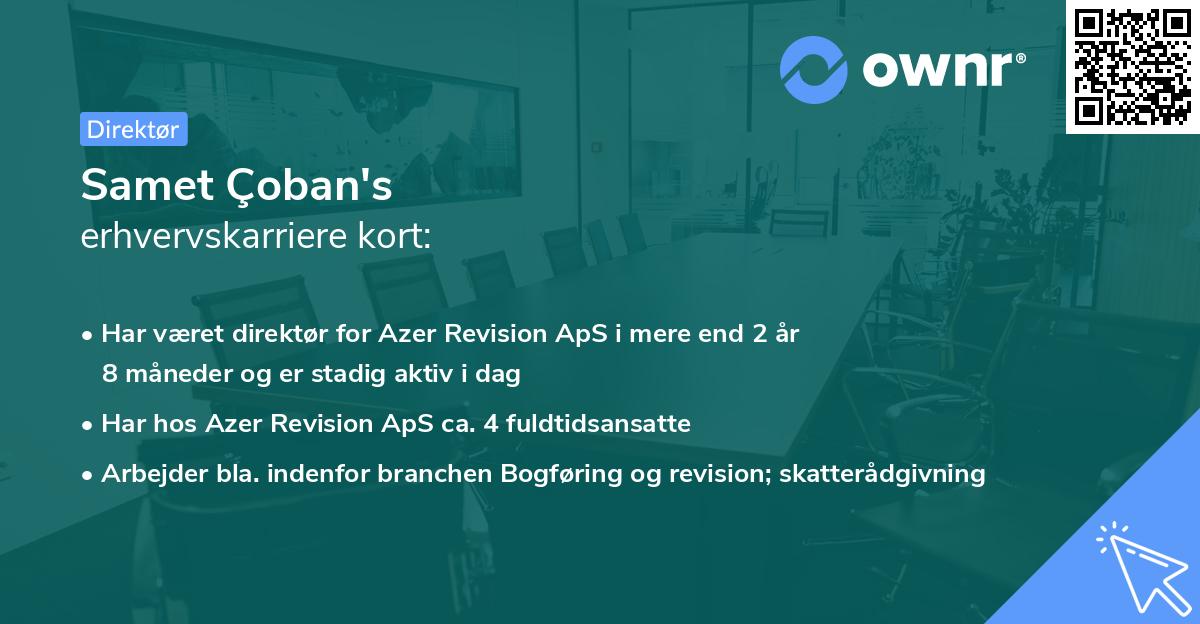 Samet Çoban's erhvervskarriere kort