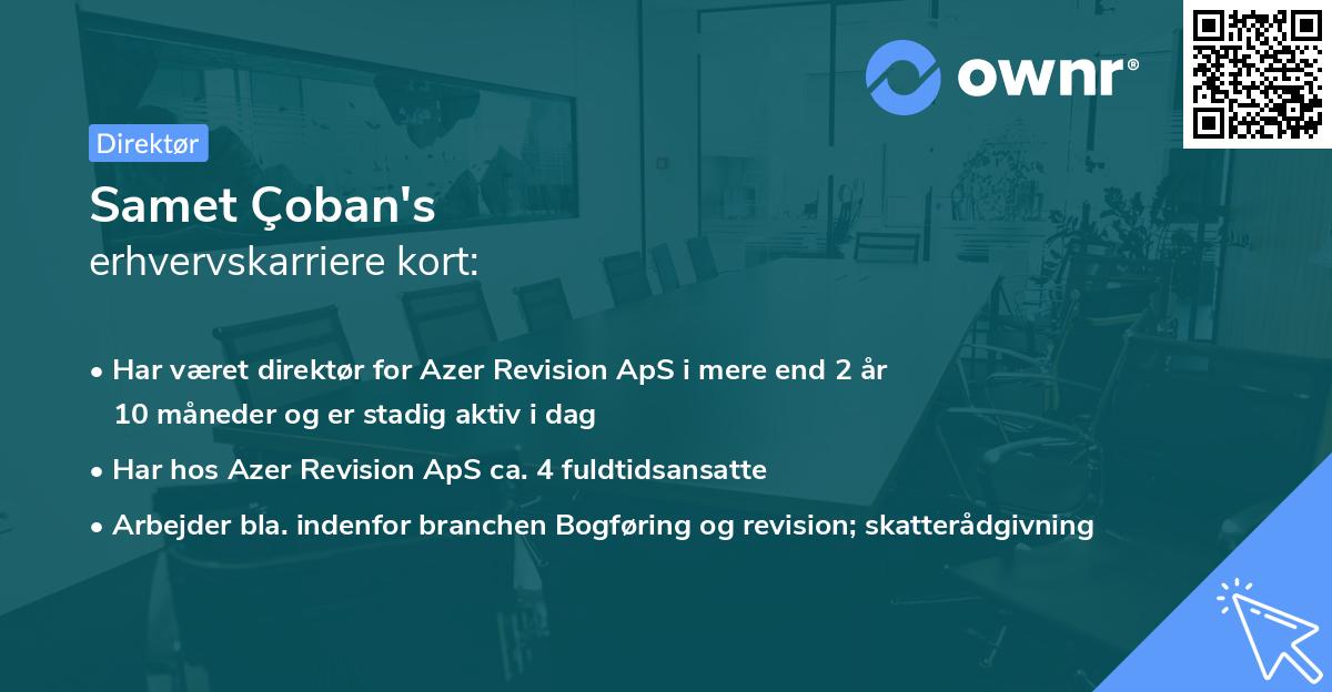 Samet Çoban's erhvervskarriere kort