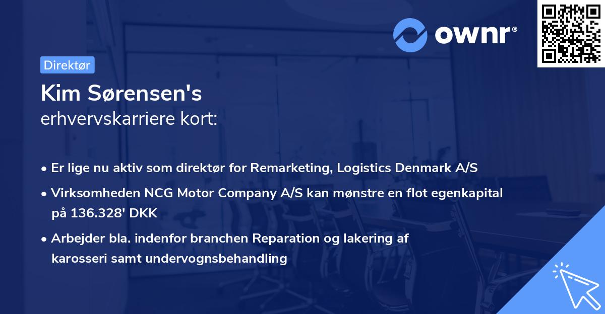 Kim Sørensen's erhvervskarriere kort
