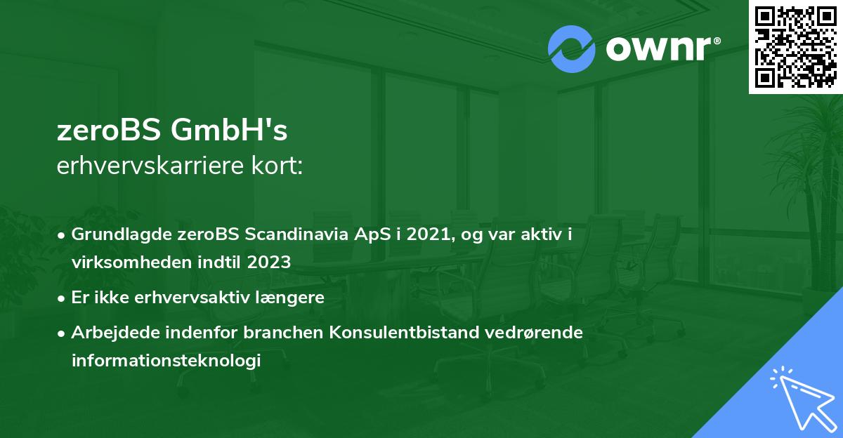 zeroBS GmbH's erhvervskarriere kort