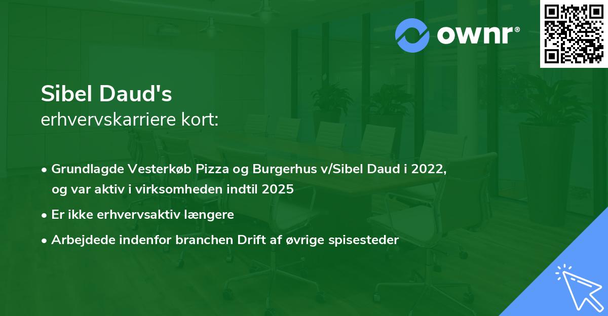 Sibel Daud's erhvervskarriere kort