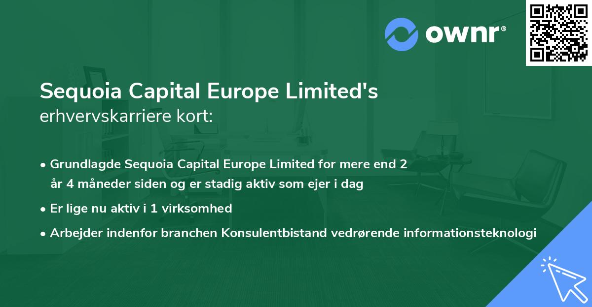 Sequoia Capital Europe Limited's erhvervskarriere kort