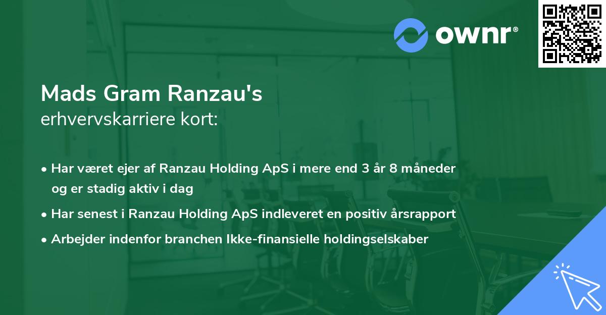 Mads Gram Ranzau's erhvervskarriere kort