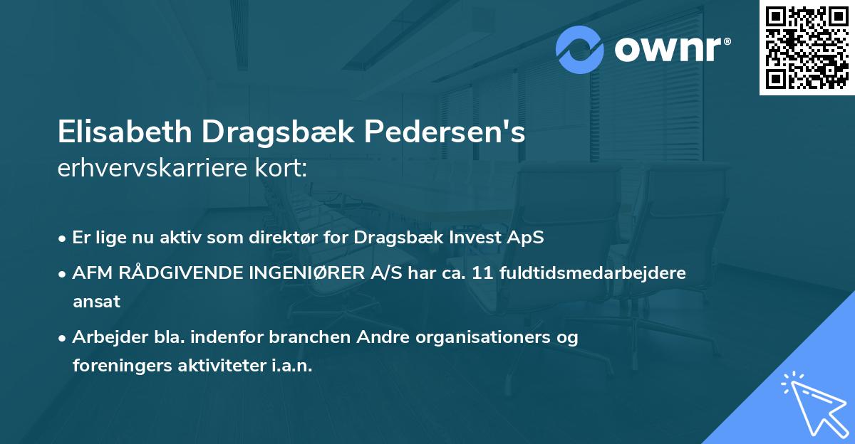 Elisabeth Dragsbæk Pedersen's erhvervskarriere kort