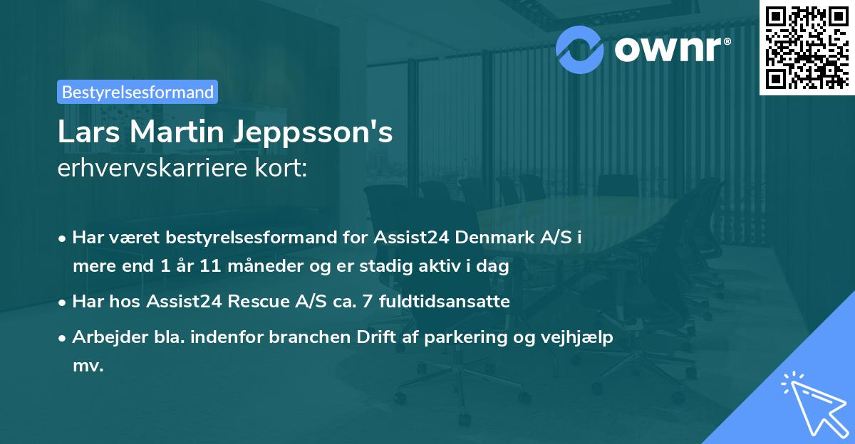 Lars Martin Jeppsson's erhvervskarriere kort