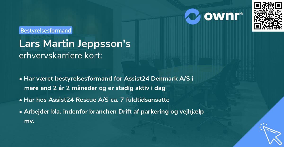 Lars Martin Jeppsson's erhvervskarriere kort