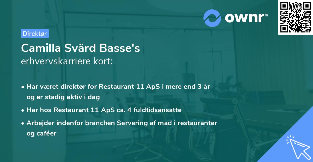Camilla Svärd Basse's erhvervskarriere kort