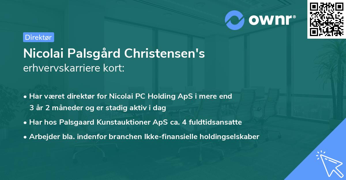 Nicolai Palsgård Christensen's erhvervskarriere kort