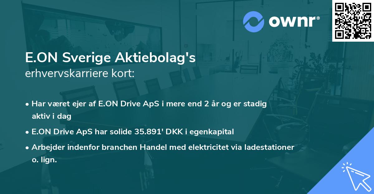 E.ON Sverige Aktiebolag's erhvervskarriere kort