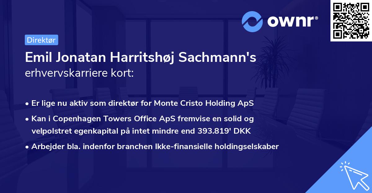 Emil Jonatan Harritshøj Sachmann's erhvervskarriere kort