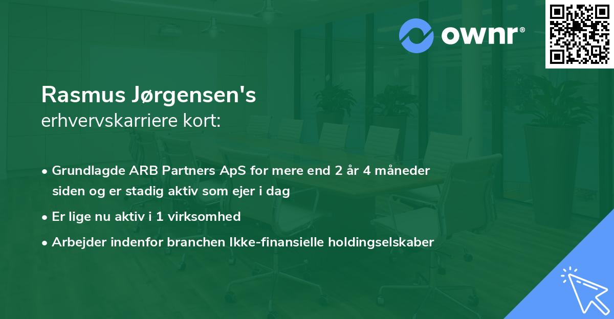 Rasmus Jørgensen's erhvervskarriere kort