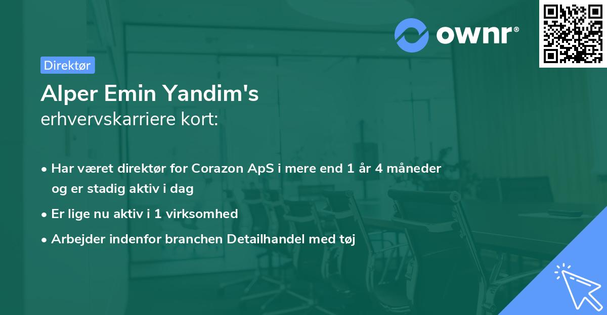 Alper Emin Yandim's erhvervskarriere kort