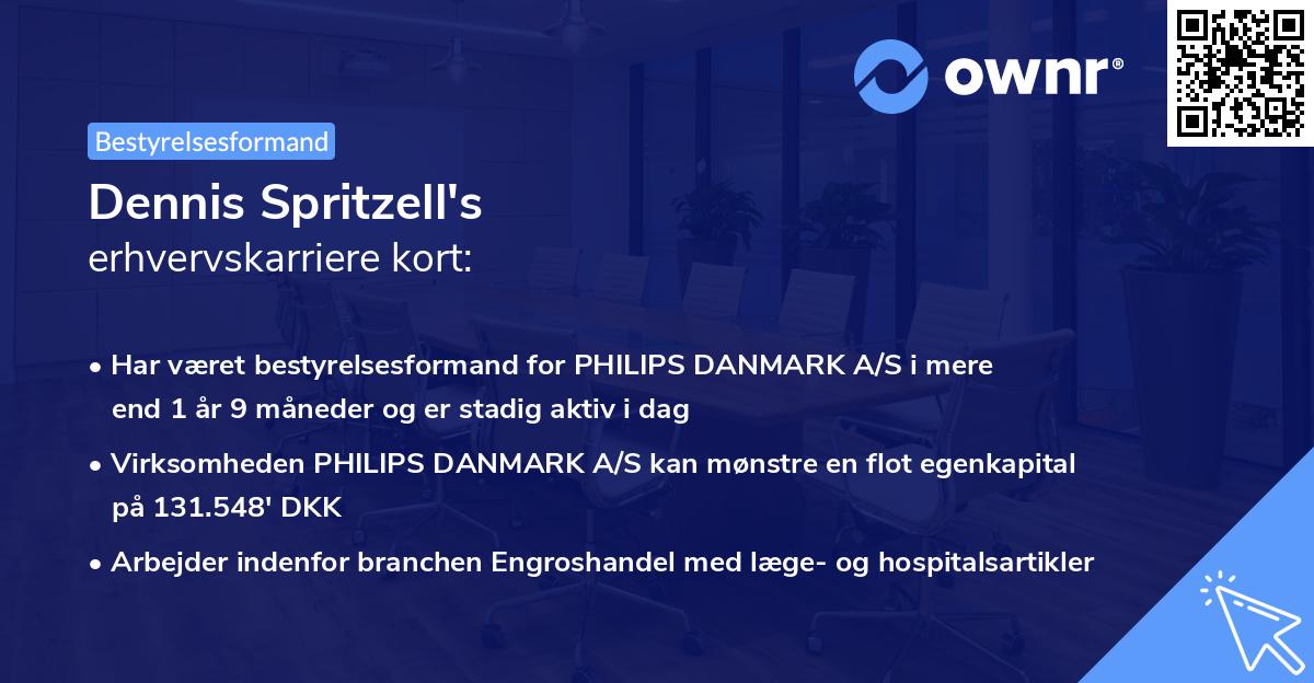 Dennis Spritzell's erhvervskarriere kort
