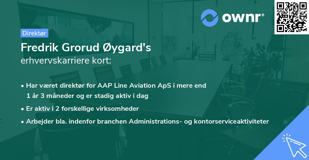 Fredrik Grorud Øygard's erhvervskarriere kort