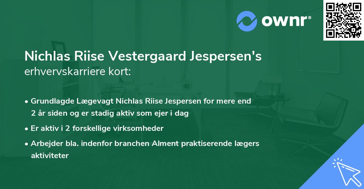 Nichlas Riise Vestergaard Jespersen's erhvervskarriere kort