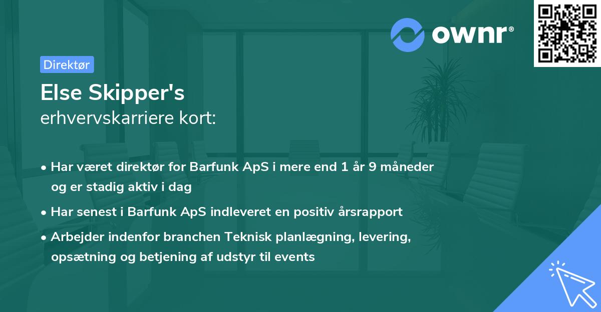 Else Skipper's erhvervskarriere kort