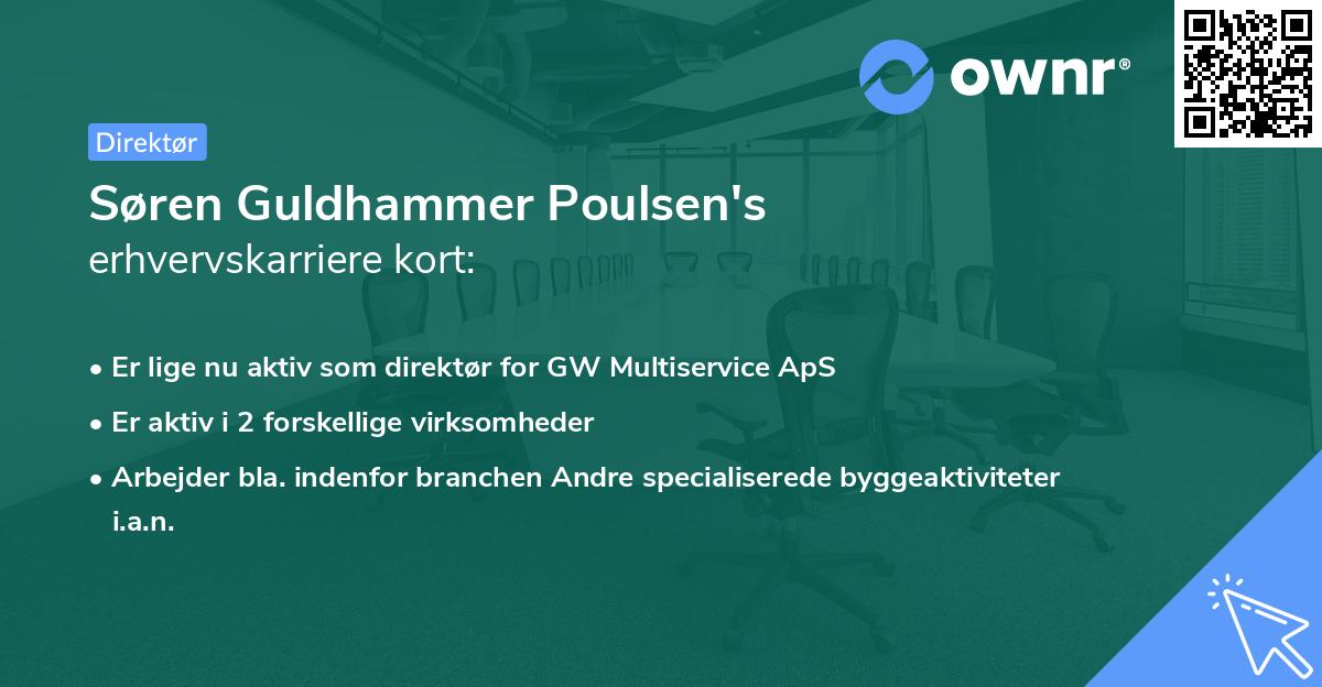 Søren Guldhammer Poulsen's erhvervskarriere kort