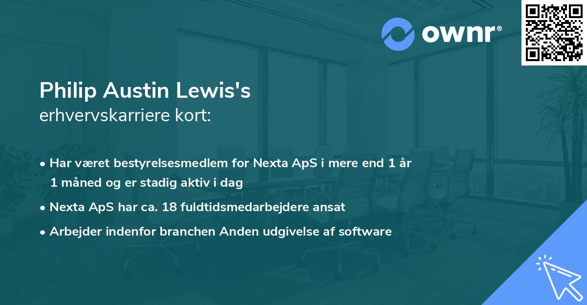 Philip Austin Lewis's erhvervskarriere kort