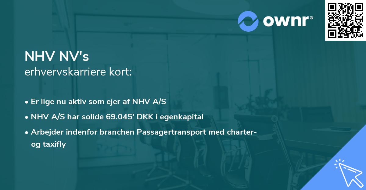 NHV NV's erhvervskarriere kort