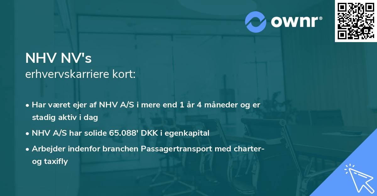 NHV NV's erhvervskarriere kort