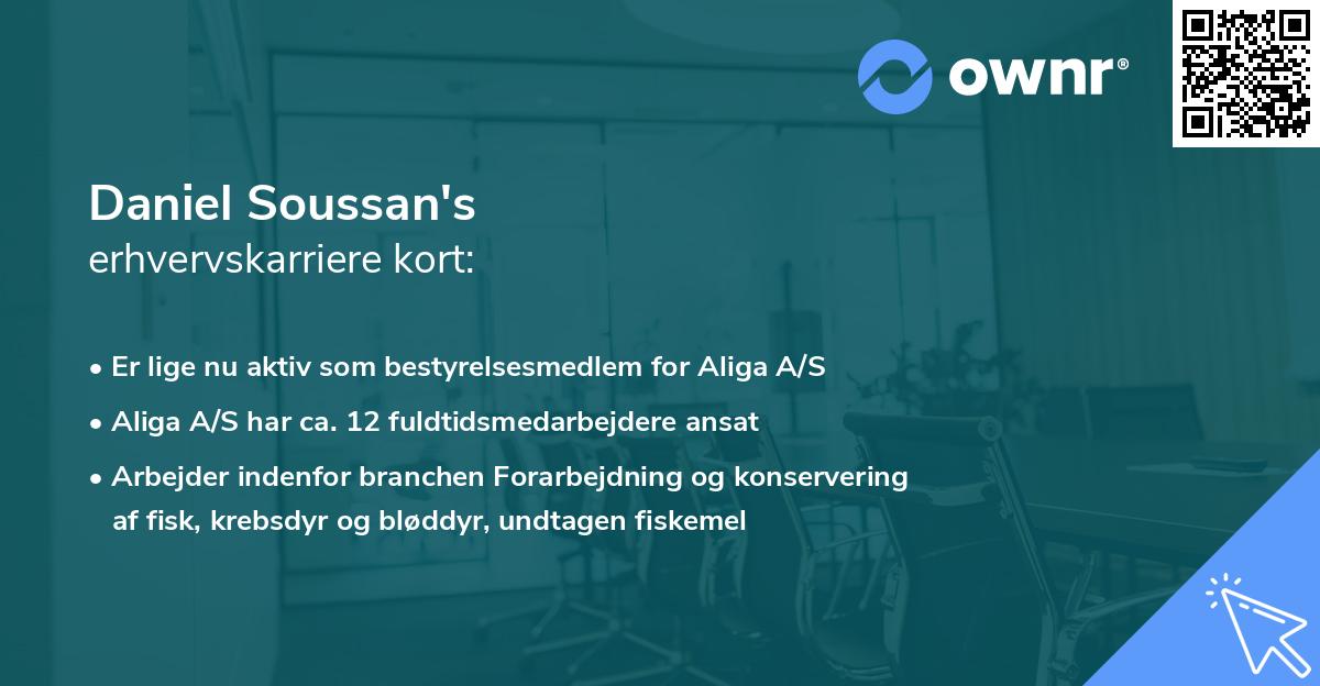 Daniel Soussan's erhvervskarriere kort